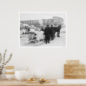 Water Wagon in Fairbanks Alaska 1915 Poster (Keuken)