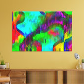 "Water Wall" Stretched Canvas 3 Gestapeld op 60 x  Afdruk (Insitu (Woonkamer))