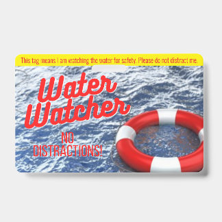 Water Watcher Tag voor Zwembaden/Strand/Waterveili Badge
