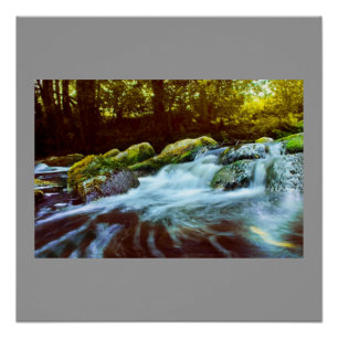 Water Waterval Rots Groen Natuur Naam Personalisee Poster