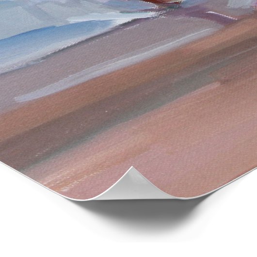 Water werken - Kinderen spelen aan de strand Poster (Hoek)