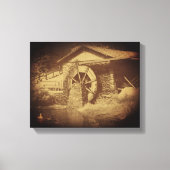 Water Wheel Duck Pond Canvas Afdruk (Voorkant)