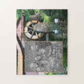Water Wheel Duck Pond Schilderij Voeg uw foto toe Legpuzzel (Verticaal)