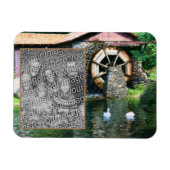 Water Wheel Duck Pond Schilderij Voeg uw foto toe Magneet (Horizontaal)