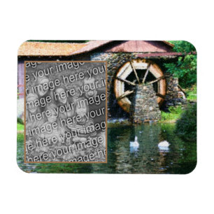 Water Wheel Duck Pond Schilderij Voeg uw foto toe Magneet