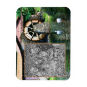 Water Wheel Duck Pond Schilderij Voeg uw foto toe Magneet (Verticaal)