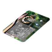 Water Wheel Duck Pond Schilderij Voeg uw foto toe Magneet (Linkerzijde)