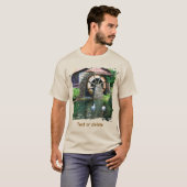 Water Wheel Pond Seurat Painting Art T-shirt (Voorkant volledig)