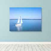 Water Yacht at Lake Balaton Lake Hungary Canvas Afdruk (Insitu (Houten vloer))
