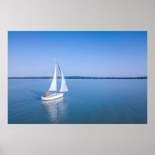 Water Yacht at Lake Balaton Lake Hungary Poster (Voorkant)