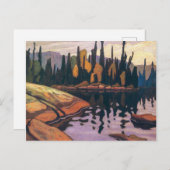 Water zwemmen | Lawren Harris | Briefkaart (Voorkant / Achterkant)