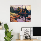 Water zwemmen | Lawren Harris | Poster (Thuiskantoor)