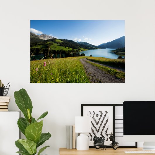 Water | Zwitserse Alpen — Voetpad Poster (Thuiskantoor)