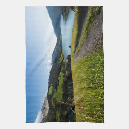 Water | Zwitserse Alpen — Voetpad Theedoek (Verticaal)