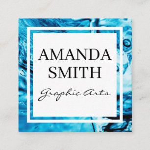 Waterachtergrond Vierkante Visitekaartje