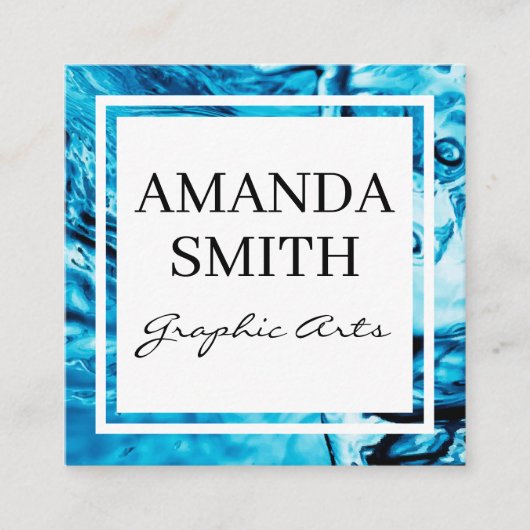Waterachtergrond Vierkante Visitekaartje (Voorkant)