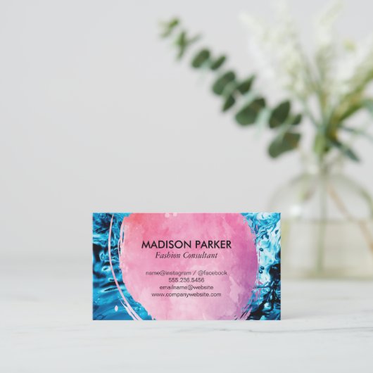 Waterachtergrond Visitekaartje (Staand voorkant)