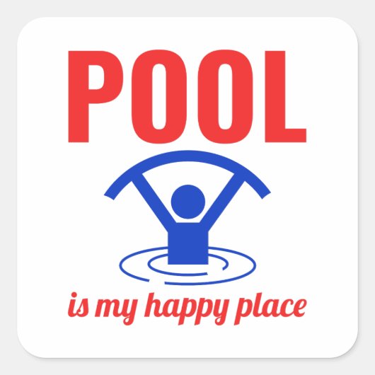 Wateraerobe geschiktheid Aqua-exercepool Vierkante Sticker (Voorkant)