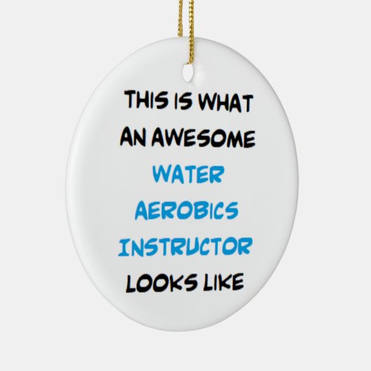 wateraerobe instructeur, geweldige keramisch ornament (Rechts)