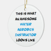 wateraerobe instructeur, geweldige keramisch ornament (Links)