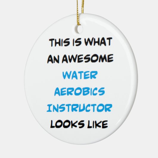 wateraerobe instructeur, geweldige keramisch ornament (Links)