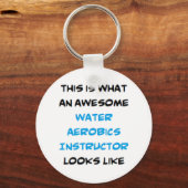 wateraerobe instructeur, geweldige sleutelhanger (Voorkant)