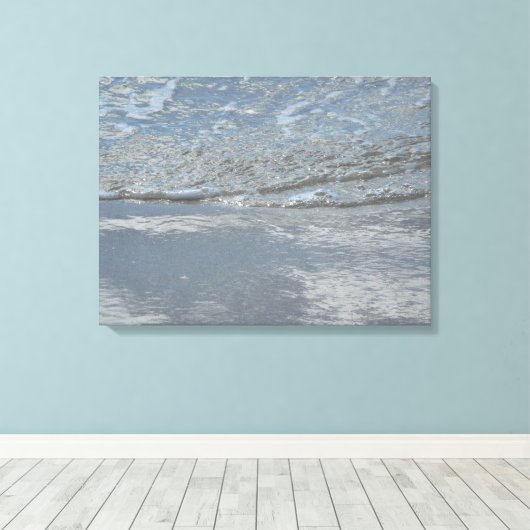 Wateraftappen op Abstracte foto's van de Beach Canvas Afdruk (Insitu (Houten vloer))