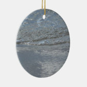 Wateraftappen op Abstracte foto's van de Beach Keramisch Ornament (Rechts)