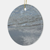 Wateraftappen op Abstracte foto's van de Beach Keramisch Ornament (Links)