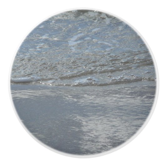 Wateraftappen op Abstracte foto's van de Beach Keramische Knop (Voorkant)