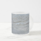 Wateraftappen op Abstracte foto's van de Beach Matglas Koffiemok (Voorkant rechts)