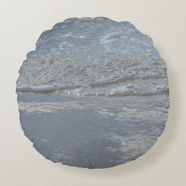 Wateraftappen op Abstracte foto's van de Beach Rond Kussen (Voorkant)