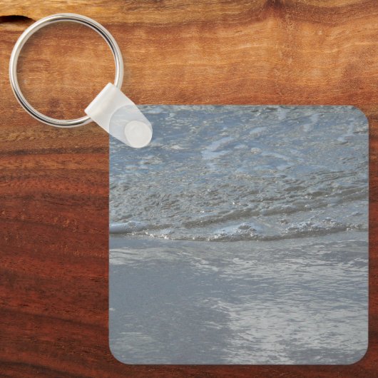 Wateraftappen op Abstracte foto's van de Beach Sleutelhanger (Voorkant)