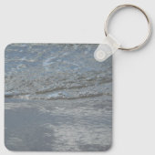 Wateraftappen op Abstracte foto's van de Beach Sleutelhanger (Achterkant)