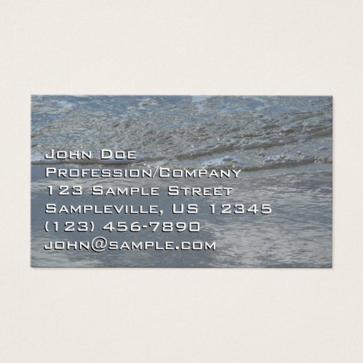 Wateraftappen op Abstracte foto's van de Beach Visitekaartje (Voorkant)