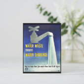 Waterafval: watertekort briefkaart (Staand voorkant)