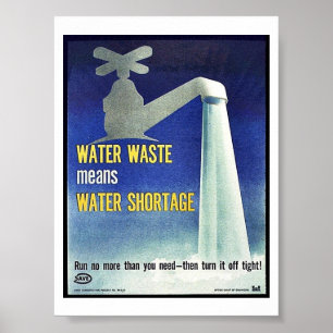 Waterafval: watertekort poster
