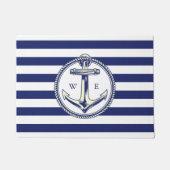 Wateranker Zeeblauw Stralen Deurmat (Voorkant)