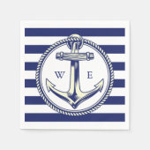 Wateranker Zeeblauw Stralen Servet (Voorkant)