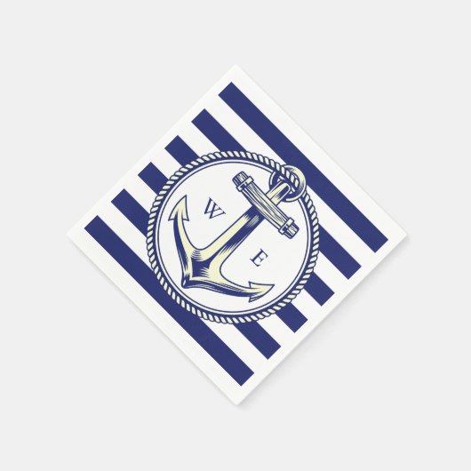 Wateranker Zeeblauw Stralen Servet (Hoek)