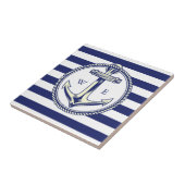 Wateranker Zeeblauw Stralen Tegeltje (Zijkant)