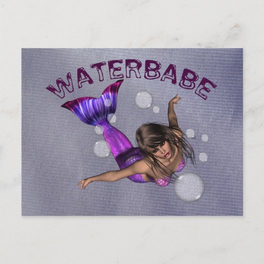 Waterbabe Briefkaart (Voorkant)
