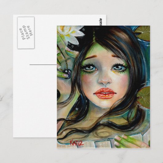 Waterbabe en zwarte briefkaart (Voorkant / Achterkant)