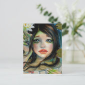 Waterbabe en zwarte parel briefkaart (Staand voorkant)