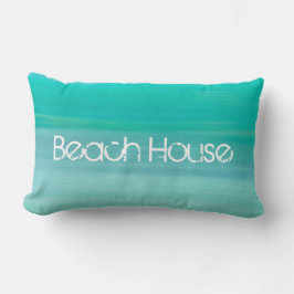 Waterbadhuis van het zee Aquamarine Kussen