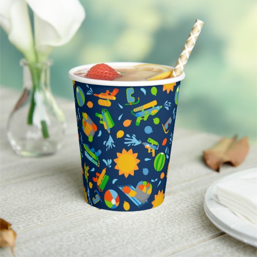 Waterballon Pistool Pool party kinderen Birthday Papieren Bekers (Insitu)