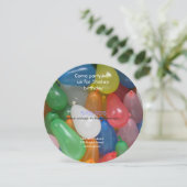 Waterballon verjaardagsfeestje kaart (Staand voorkant)