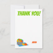 Waterballon Zwembad Feestje Kinderen Verjaardag Bedankkaart (Voorkant)