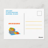 Waterballon Zwembad Feestje Kinderen Verjaardag Briefkaart (Achterkant)