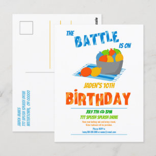 Waterballon Zwembad Feestje Kinderen Zomer Verjaar Briefkaart